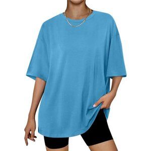 Womens Oversized Summer T Shirts Brightblue